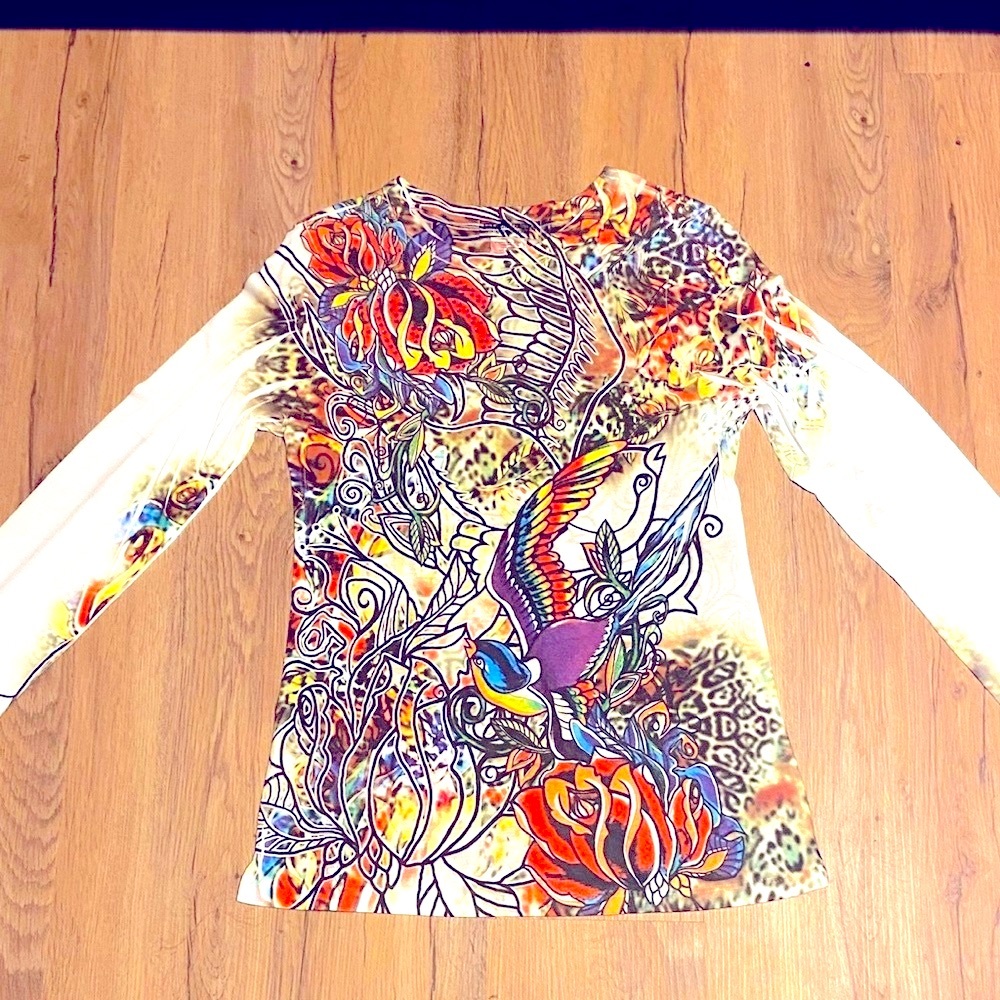 Tattoo Inspired: “Next Era Couture” Long Sleeve LG T- Shirt.Pit-to-Pit= 16.5 in.